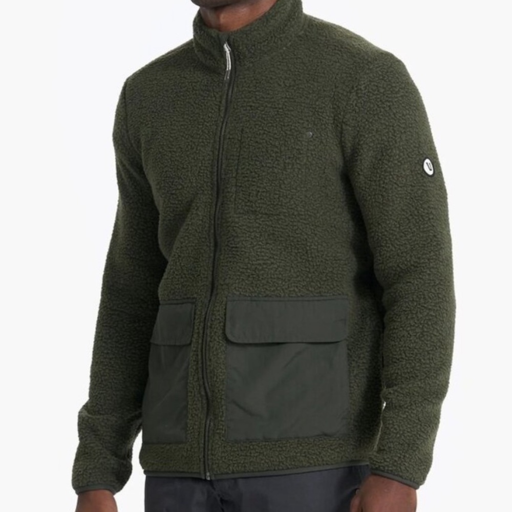 Vuori idyllwild Sherpa jacket Forest Green Fleece Jacket XL New